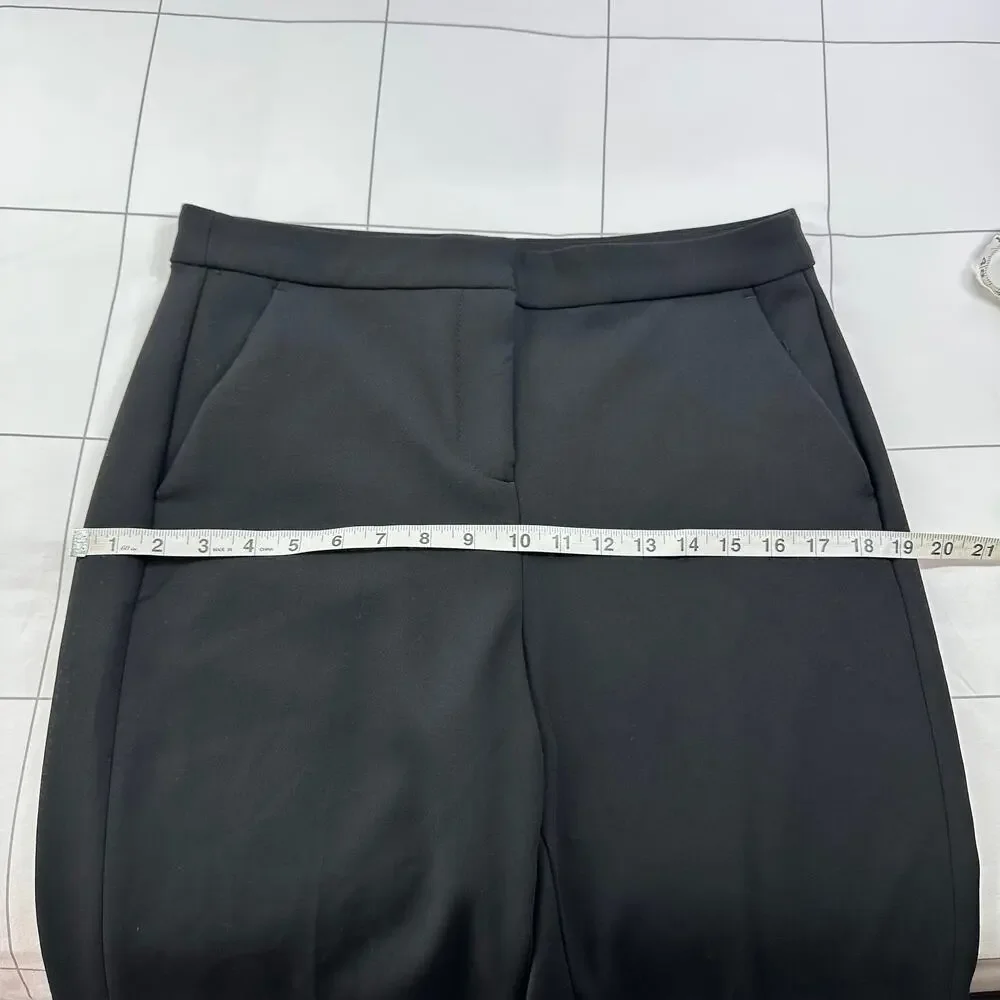 J. Crew Pants Womens 10 Tall Black Kate Straight Leg Four Season Stretch Classic